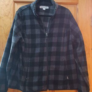 NWOT BUFFALO BLACK & GREY PLAID FLEECE JACKET